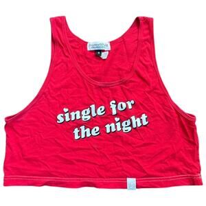 Single for the Night red crop top size S